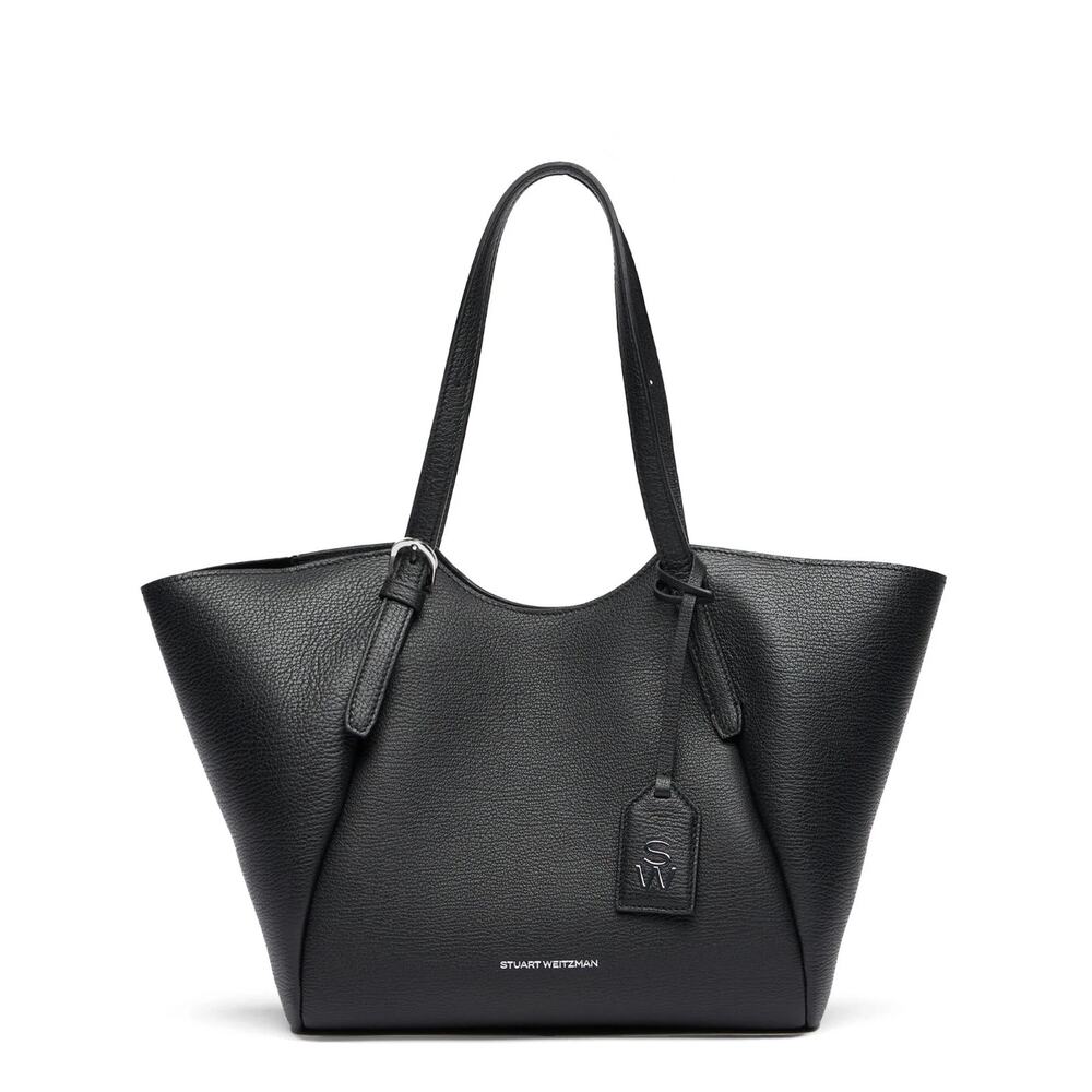 Stuart Weitzman Gogo Leather Large Tote in Black - New With Dust Bag